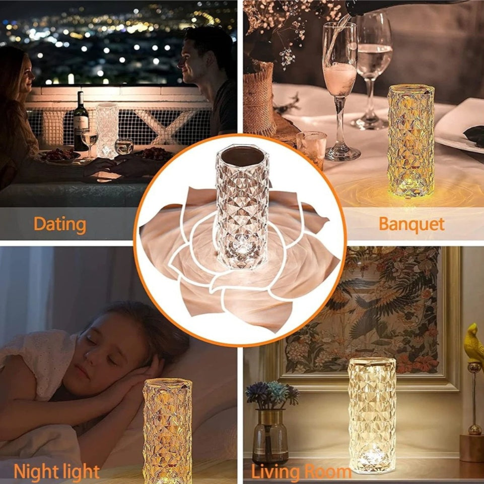 CrystalAura™ Touch Table Lamp